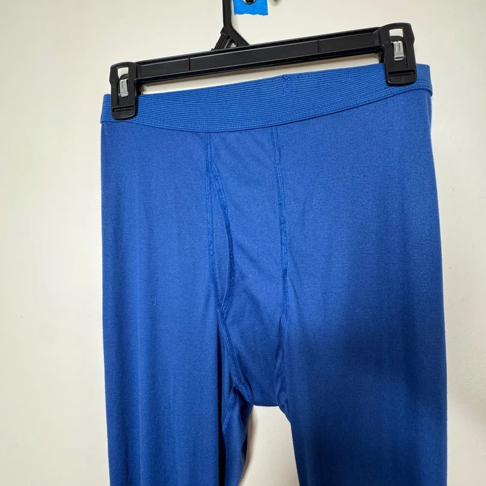 Patagonia Capilene Base Layer Men M Blue Thermal Leggings Pants Made in USA
